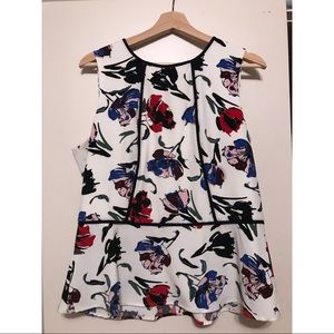 Banana Republic Floral Peplum Blouse